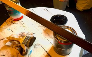 creative couch repair stain walnut