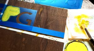 bin labels stenciling